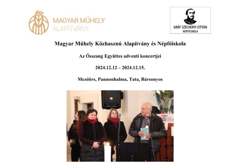 Az Összhang Együttes adventi koncertjei