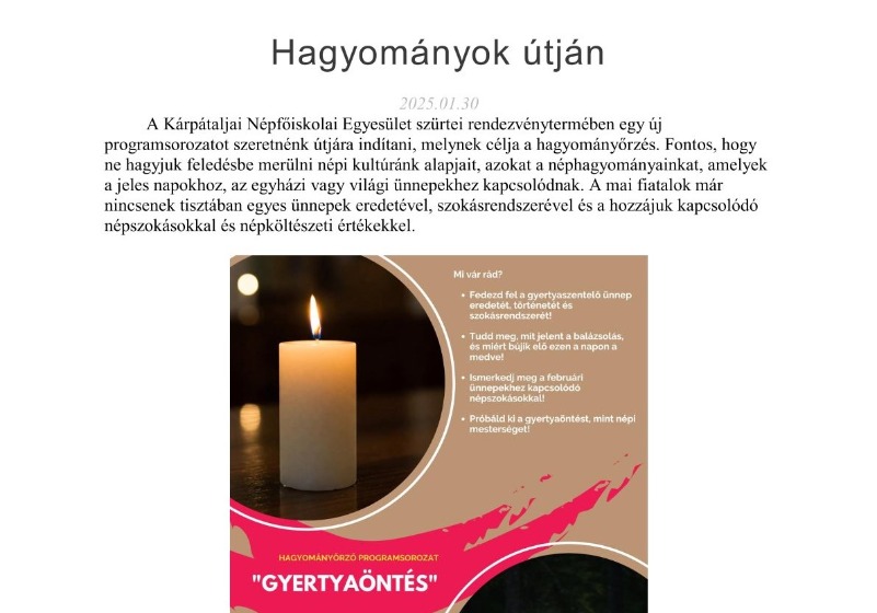 Hagyományok útján
