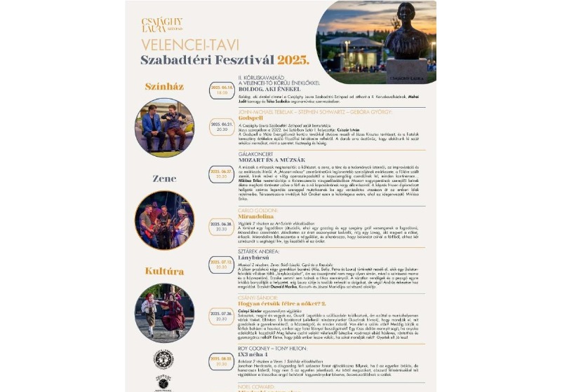 Idén is várja a kultúra szerelmeseit a Csajághy színpad