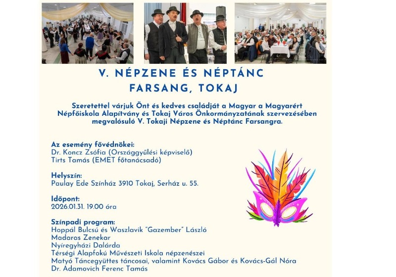 Meghívó – V. Népzenei és Néptánc Farsang 2026.01.31
