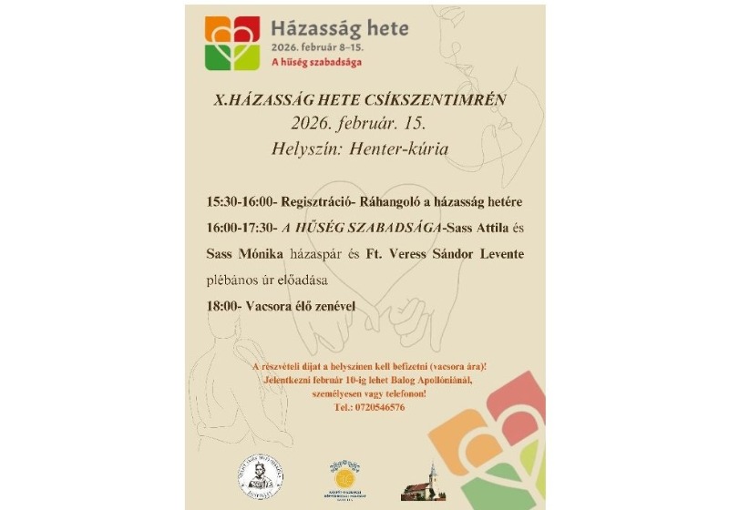 X. Házasság Hete Csíkszentimrén