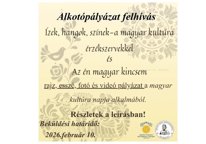 Alkotópályázat a magyar kultúra napja alkalmából