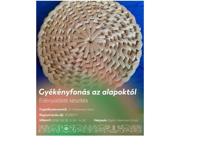 Gyékényfonás műhelymunka