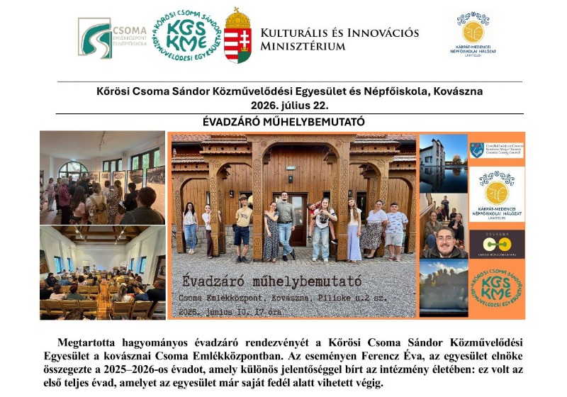 Évadzáró műhelybemutató