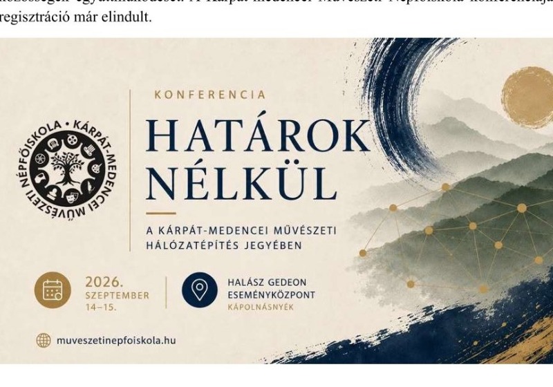A Kárpát-medencei művészeti hálózatépítés jegyében rendeznek konferenciát