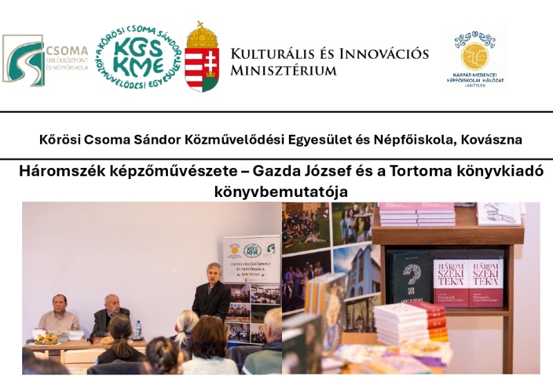 Háromszék képzőművészete – Gazda József és a Tortoma könyvkiadó  könyvbemutatója