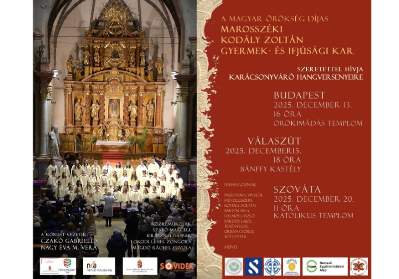 A Marosszéki Kodály Zoltán Gyermek- és Ifjúsági Kar adventi hangversenyei