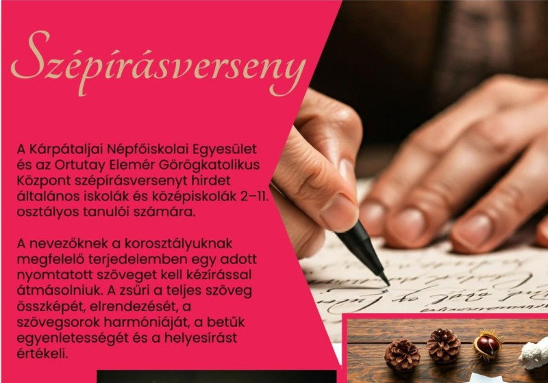 Felhívás szépírásversenyre!