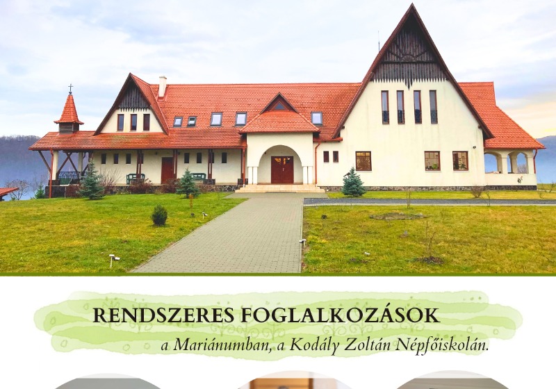 Felnőtteknek szóló rendszeres foglalkozások a Mariánumban, a Kodály Zoltán Népfőiskolán