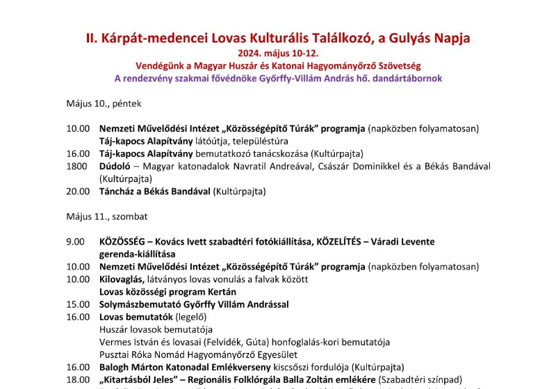 Kárpát-medencei Lovas Kulturális Találkozó