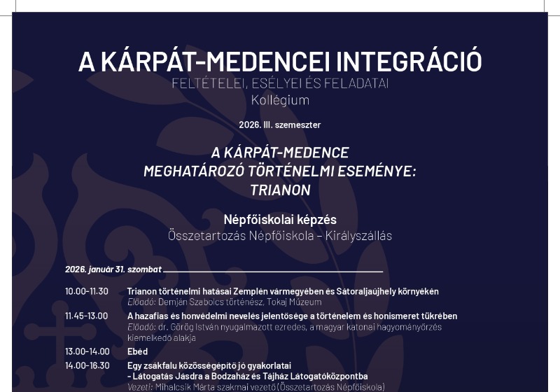 A Kárpát-medencei integráció feltételei, esélyei és feladatai - Kollégium