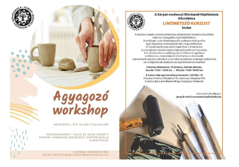 A Kárpát-medencei Művészeti Népfőiskola új művészeti képzéseket és nyári táborokat  indít Kápolnásnyéken.