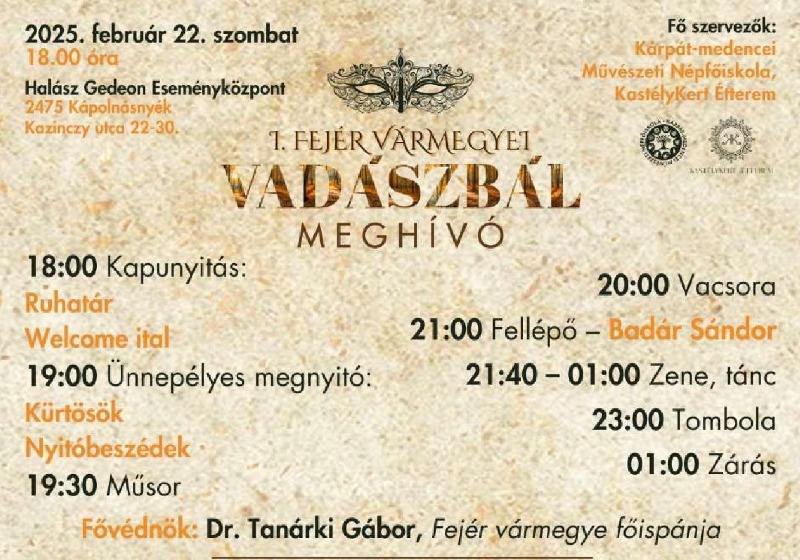 Vadászbált rendeznek a Velencei-tónál