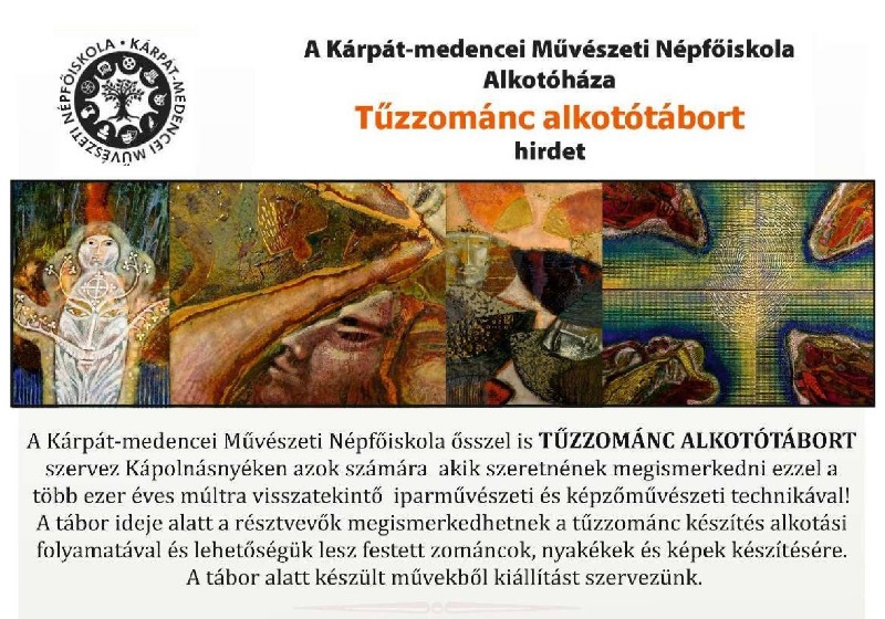 Tűzzománc alkotótábort szervez a Kárpát-medencei Művészeti Népfőiskola