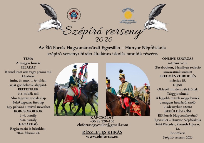 Szépíró verseny a magyar huszárról