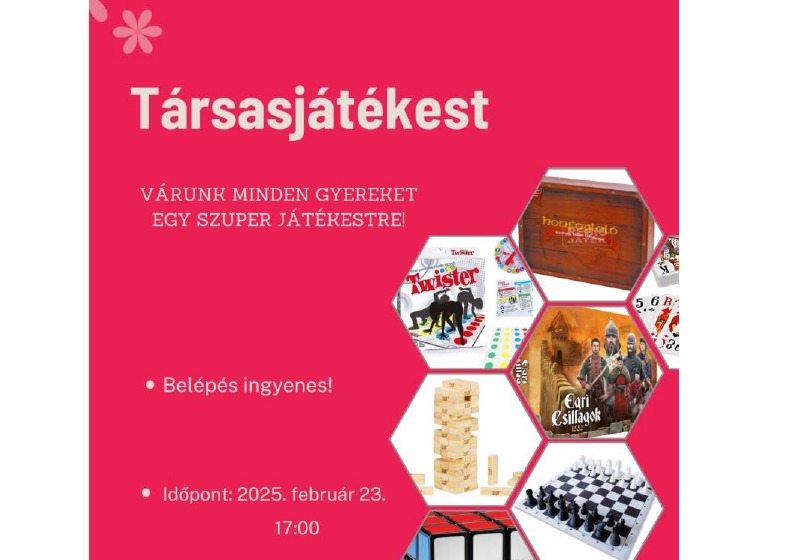 Társasjátékest - felhívás